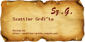 Szattler Gréta névjegykártya